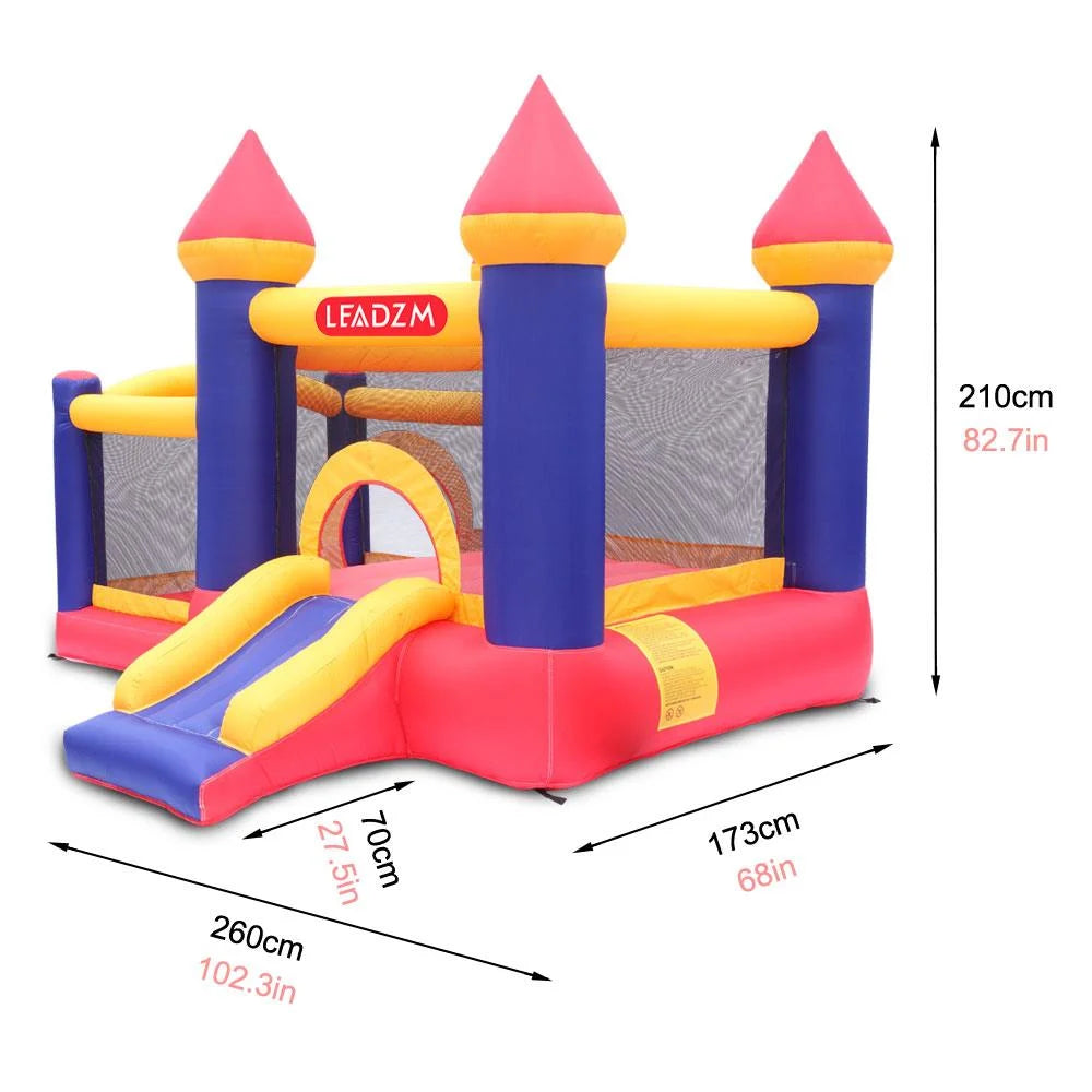 Inflatable Bounce House Castle Kids Slide Jumper Bouncer 2 Room with Blower A81985