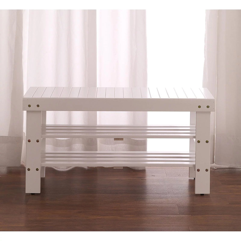 Solid Wood Storage Shoe Bench P3129