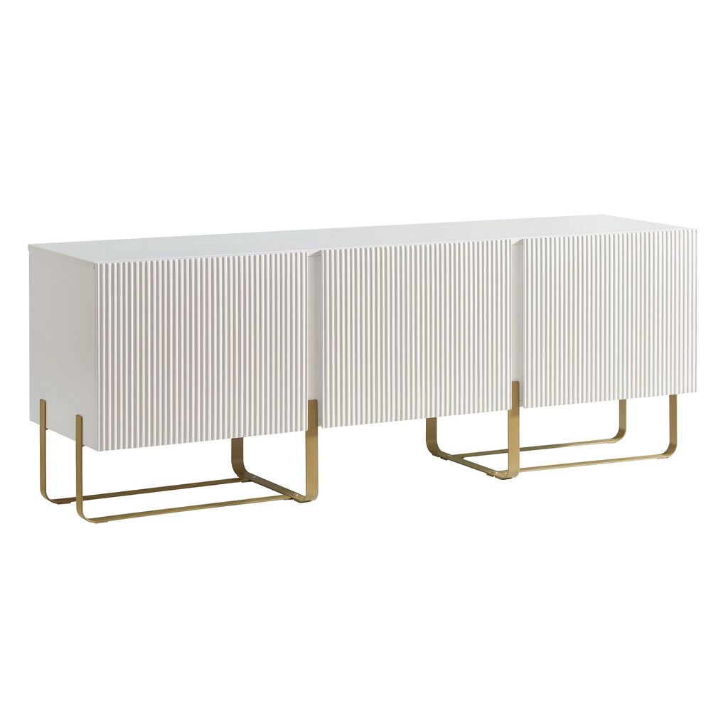 White 3 Cabinet TV Stand A5840