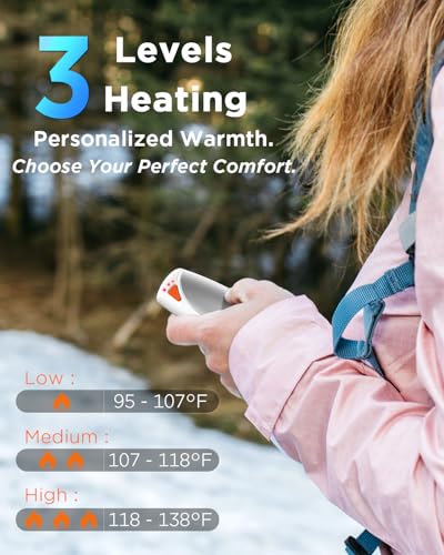 Rechargeable Hand Warmers with Charge Case, 2 Packs 14,000mAh P612414
