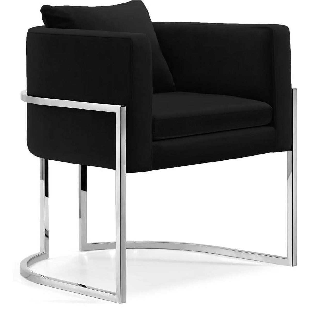Black Velvet Accent Chair N2400