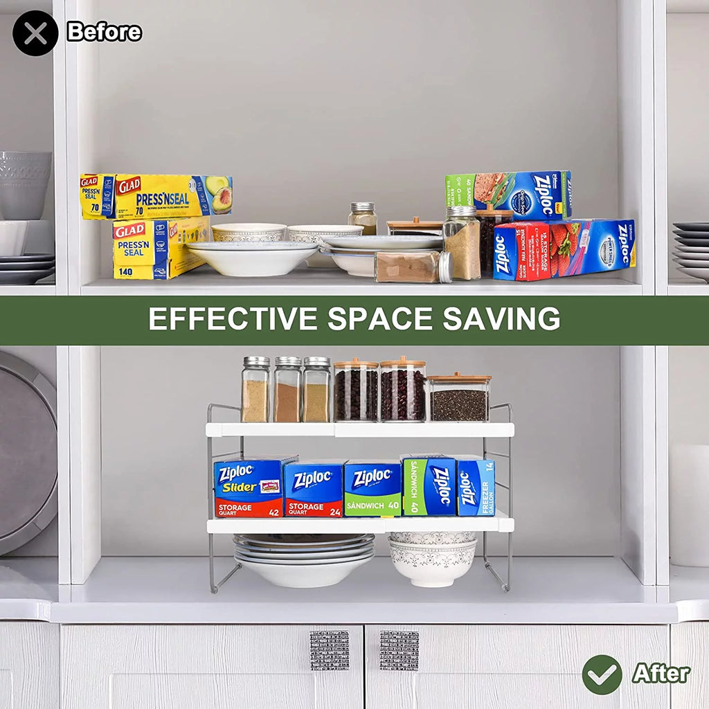 2 Pack Expandable Kitchen Wrap Organizer Rack I15980