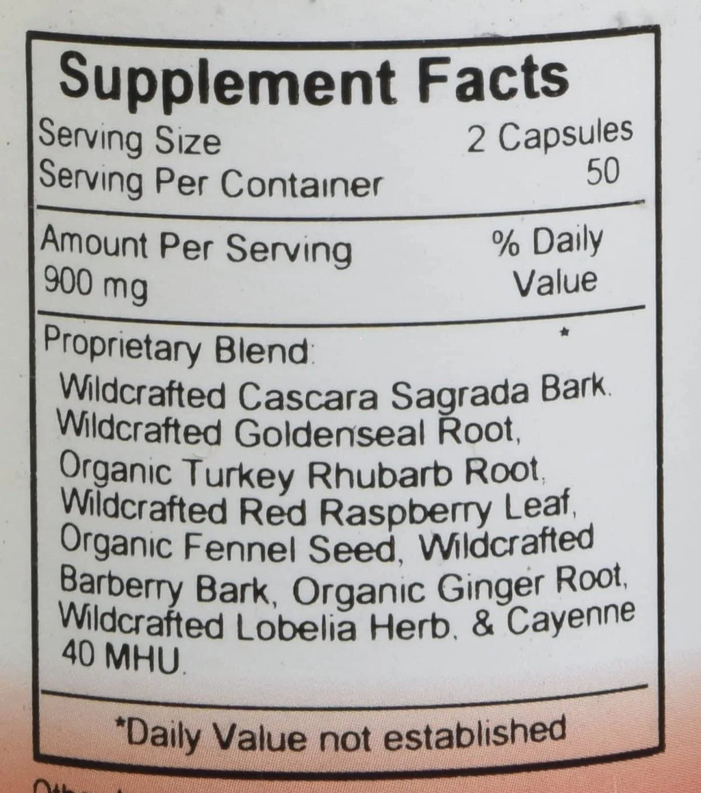 100 VCaps Lower Bowel Formula Y51889