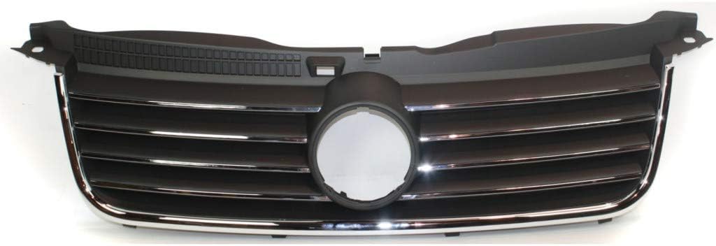 Black Shell & Insert Grille Assembly with Chrome Molding X594283