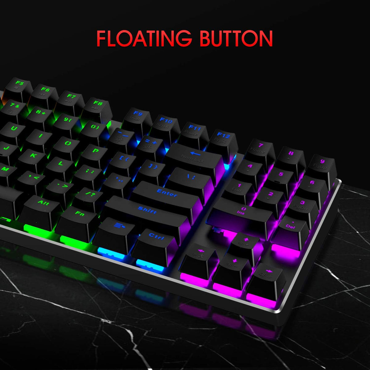 89 Keys Wired Backlit Gaming Keyboard Red Switch with 4800 DPI 6 Button Mouse and Mouse Pad Pack of 2 Z273