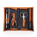 Cognac Leather 5-Piece Manicure Set F810