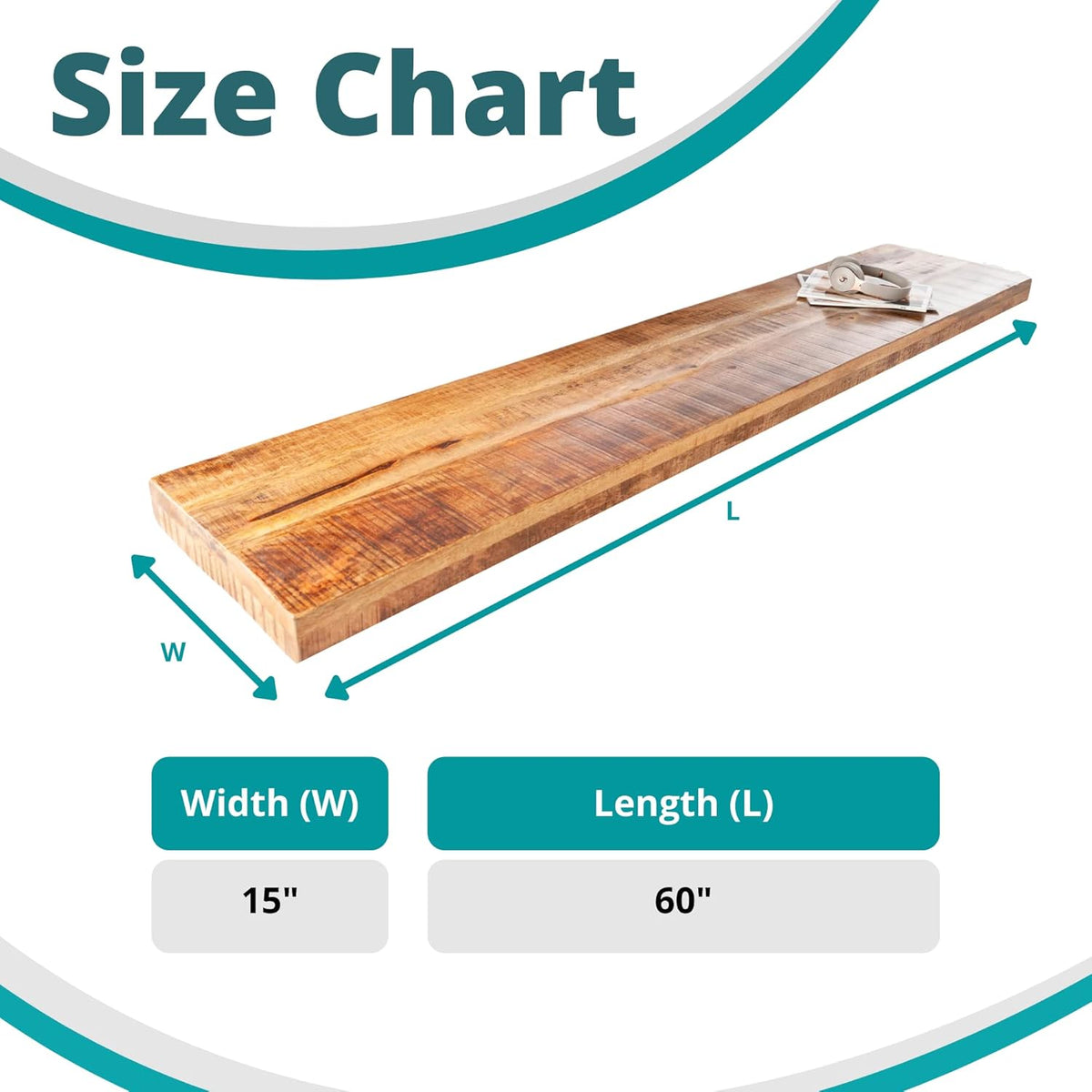 15" x 60" Solid Mango Wood Bench W2599