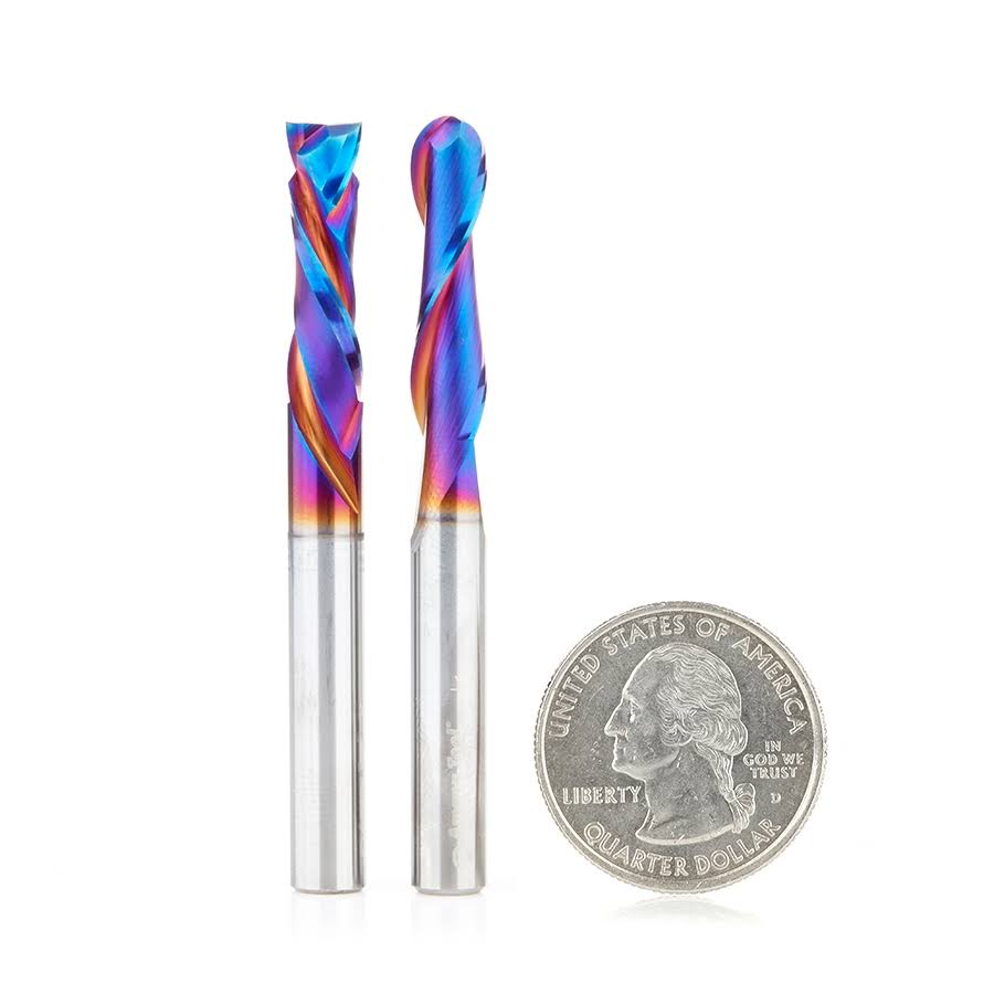 2-pc Solid Carbide CNC Router Bit Pack, 1/4 inch Shank U262
