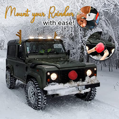 Car Reindeer Antlers & Nose Christmas Decoration Kit T4853