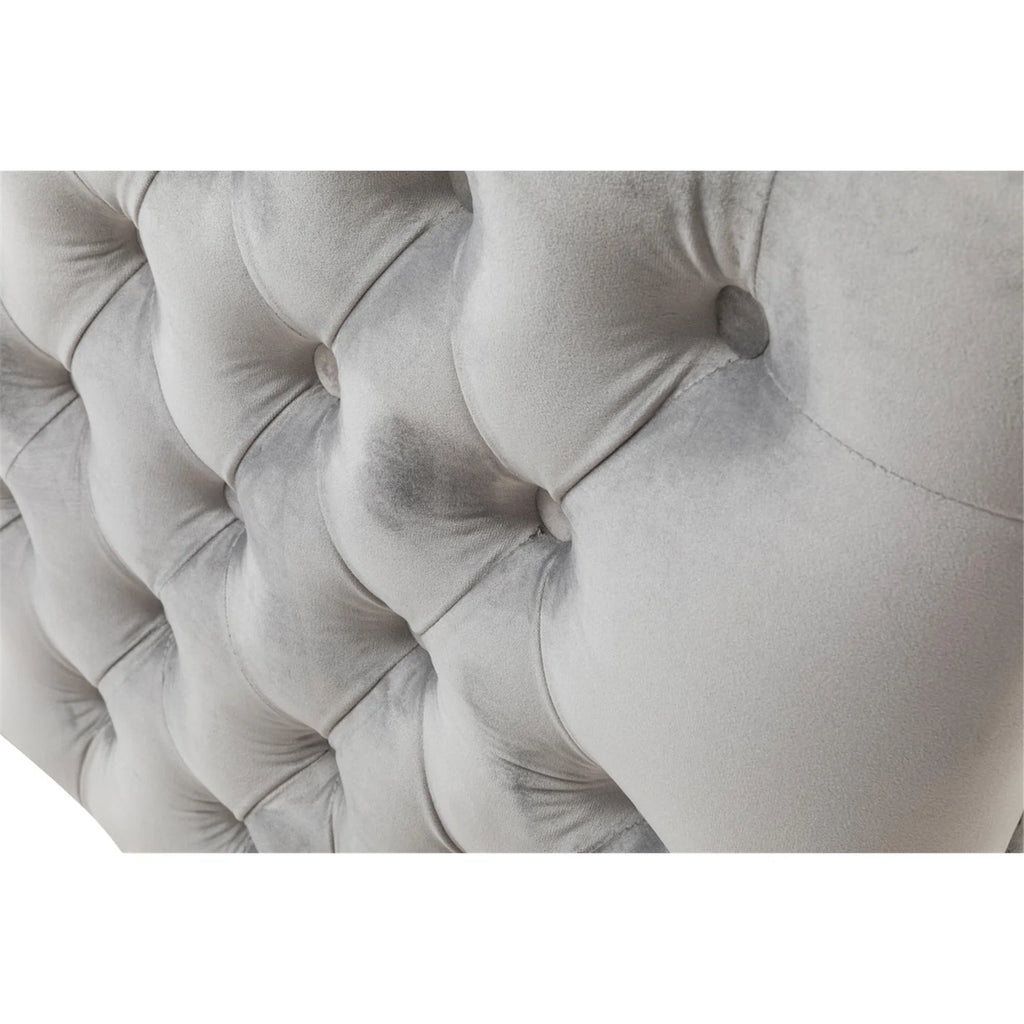 Gray Velvet Chair with 1 Pillow N492