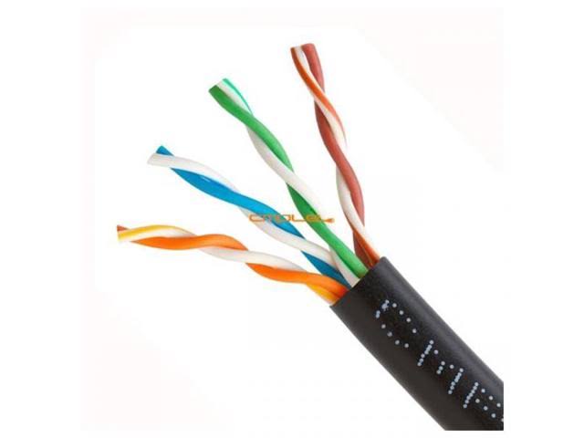 Cat5e Ethernet Network Cable 1000 ft Black W95801