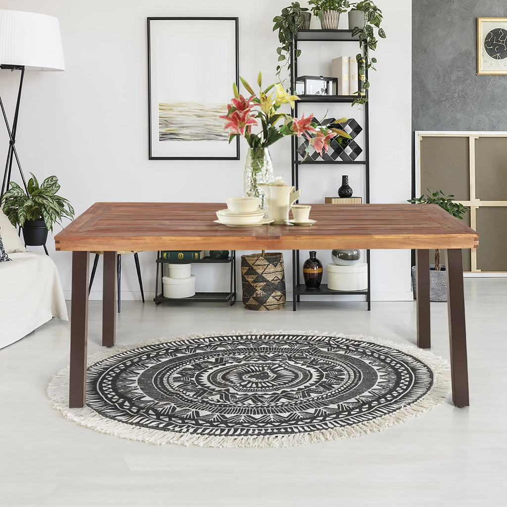 Acacia Wood Rectangular Dining Table K702196