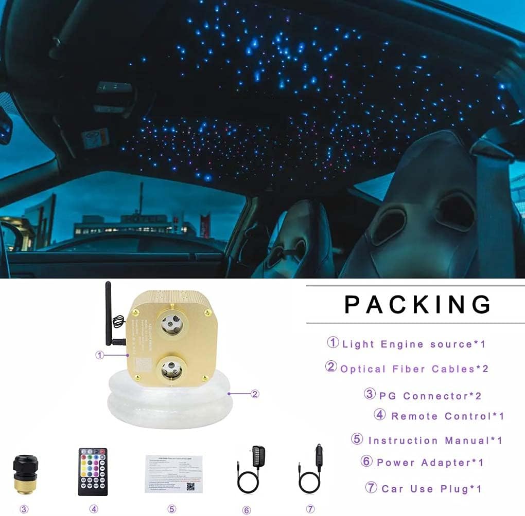 20w Fiber Optic Ceiling Lighting Kit 1100pcs 13.1ft RGBW L878