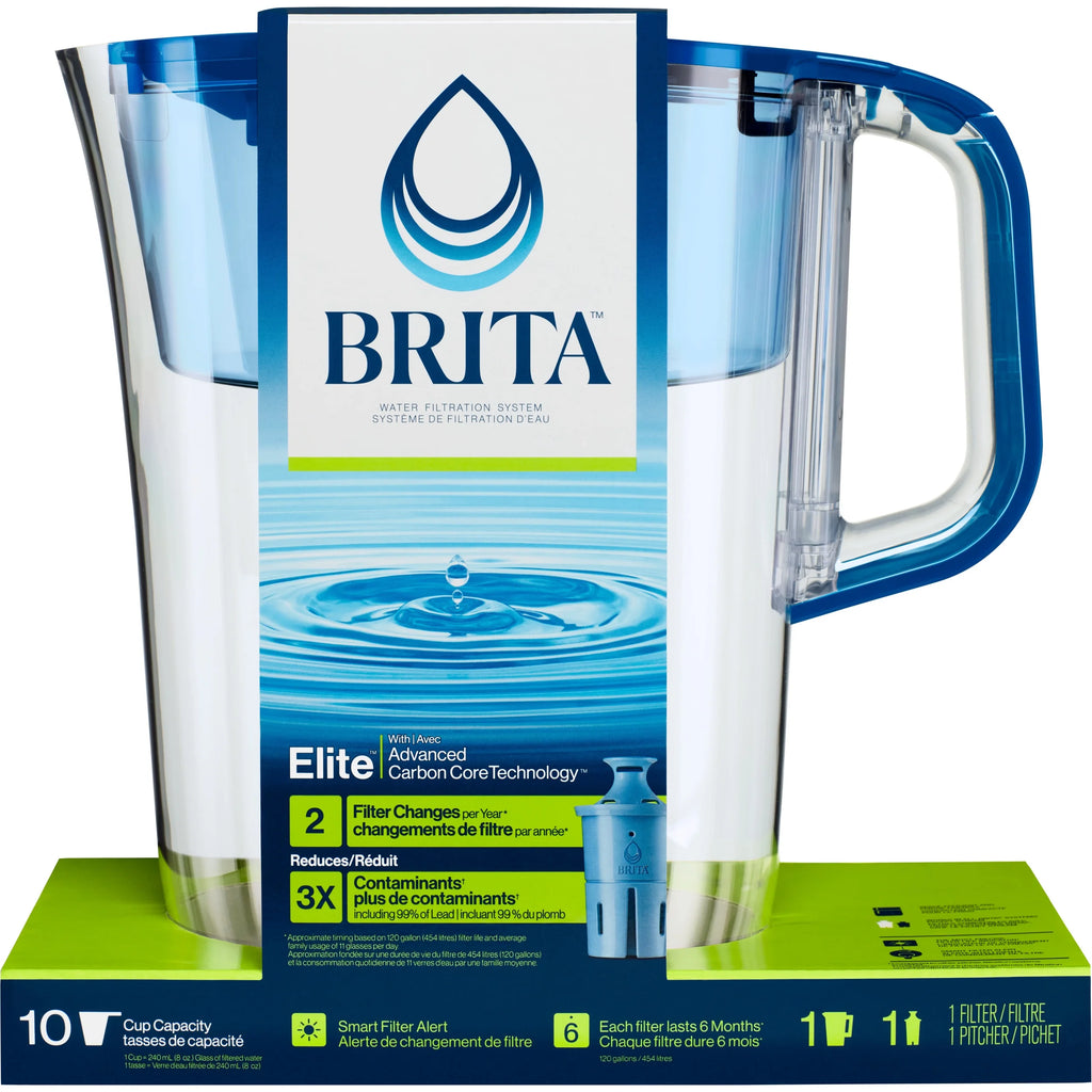Large 10 Cup Blue Water Filter Pitcher V1843