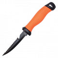 10.5" Gut Hook Filet Knife Orange Handle with Black Sheath P625