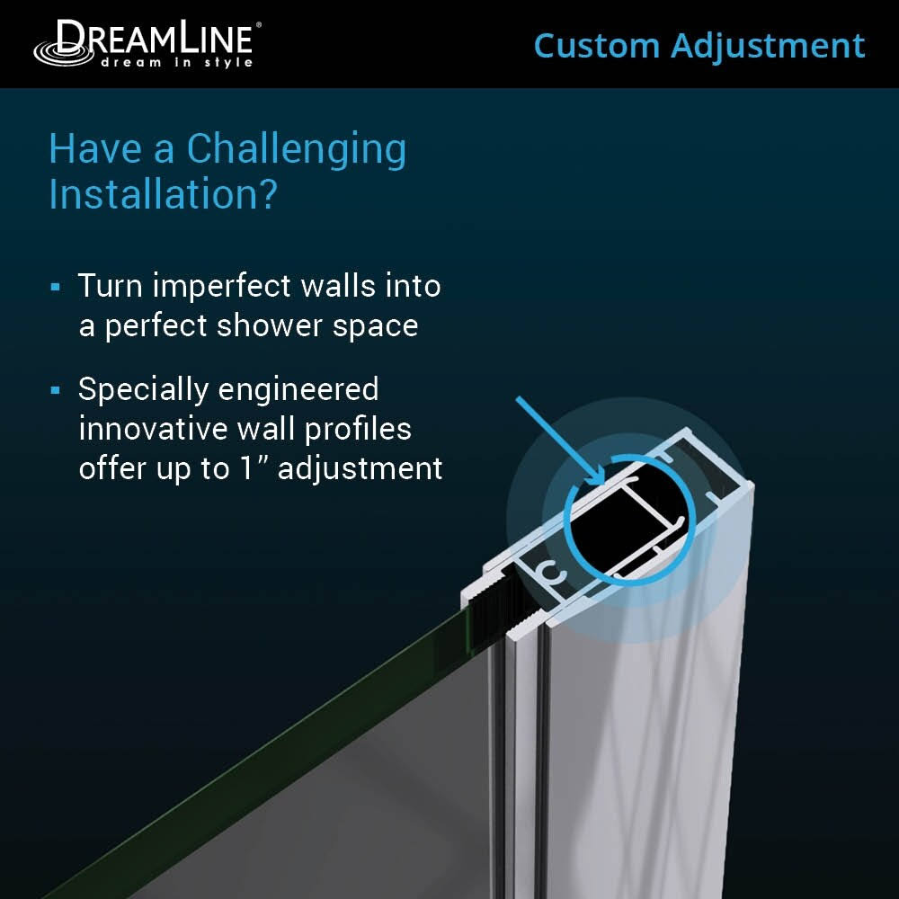 Frameless Hinged Shower Door, Clear Glass, Oil Rubbed Bronze O34761