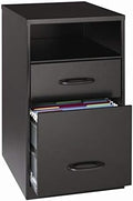 2 Drawer Black File Cabinet D35618