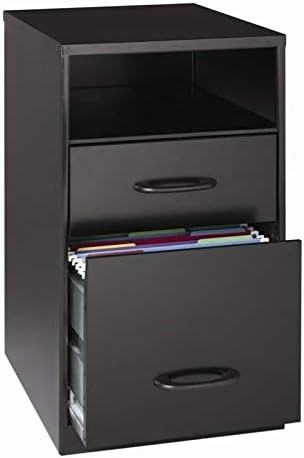 2 Drawer Black File Cabinet D35618