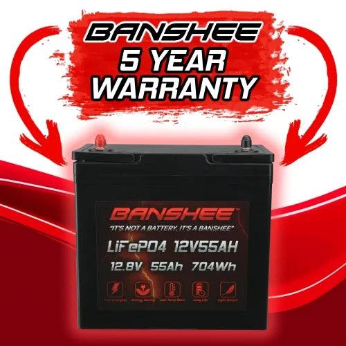12V 55AH Lithium LiFePO4 Deep Cycle Battery - 2 Pack L192770
