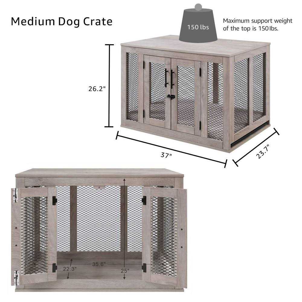 Dog Crate with Cushion and Tray T2363