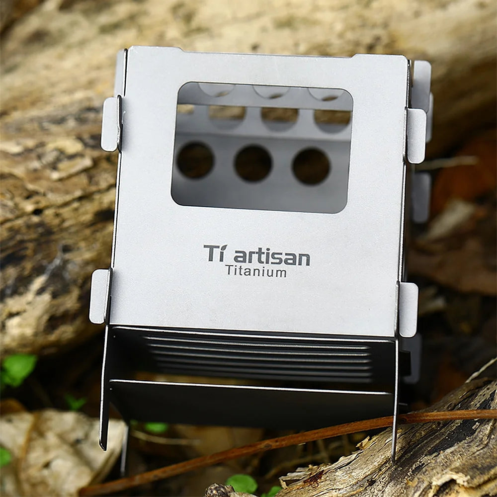 Titanium Wood Burning Pocket Camping Stove L729040