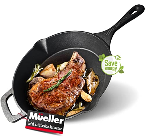 Pre-Seasoned Heavy-Duty Cast Iron Skillet 10-inch U49546