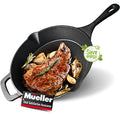 Pre-Seasoned Heavy-Duty Cast Iron Skillet 10-inch U49546