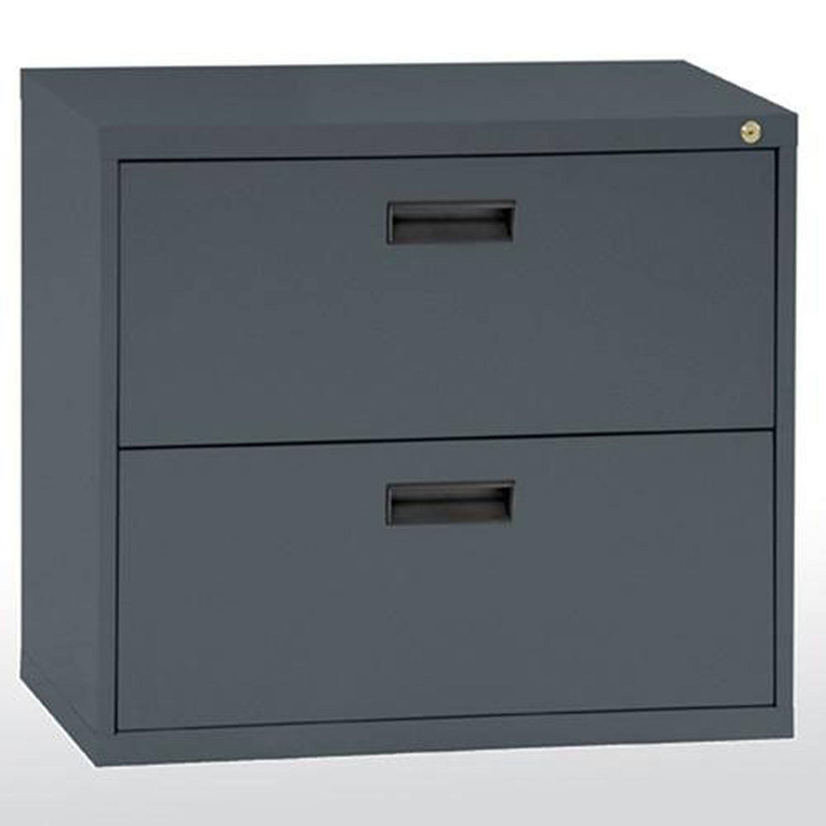 Steel Lateral File Cabinet 2 Drawers Charcoal R5990