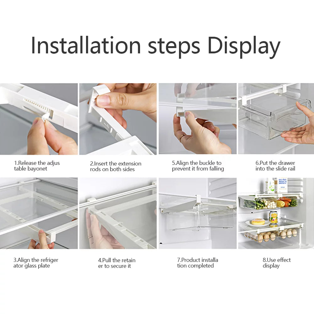 Transparent Refrigerator Egg Tray with Handle Y60973
