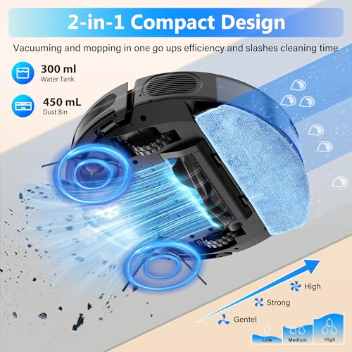 5000Pa Robot Vacuum and Mop Combo with Self-Charge O30681