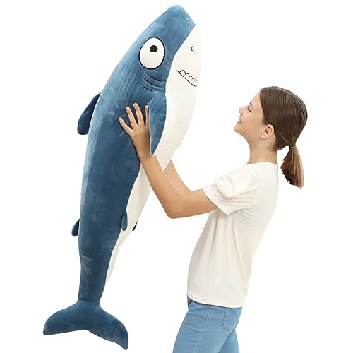 Blue 32” Shark Plush Stuffed Animal M3000