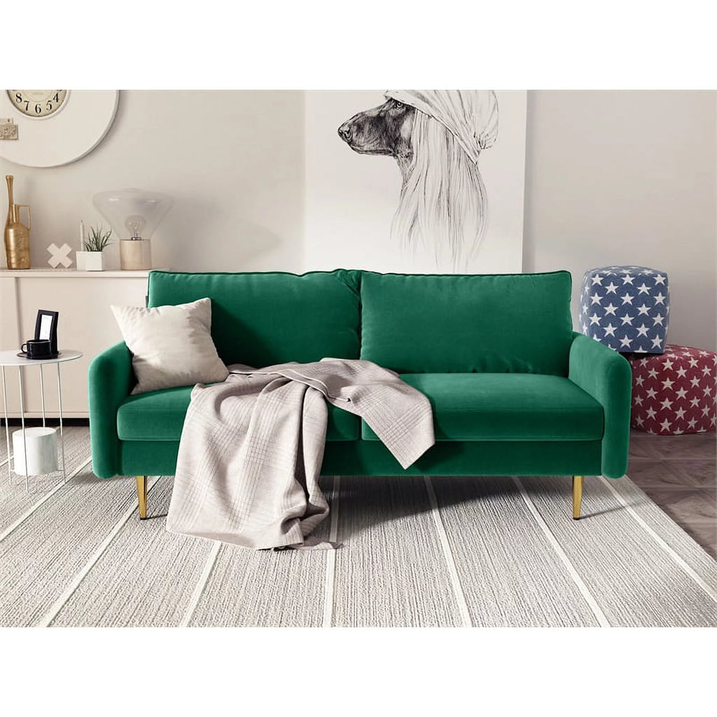 Green Velvet Sofa Q61646