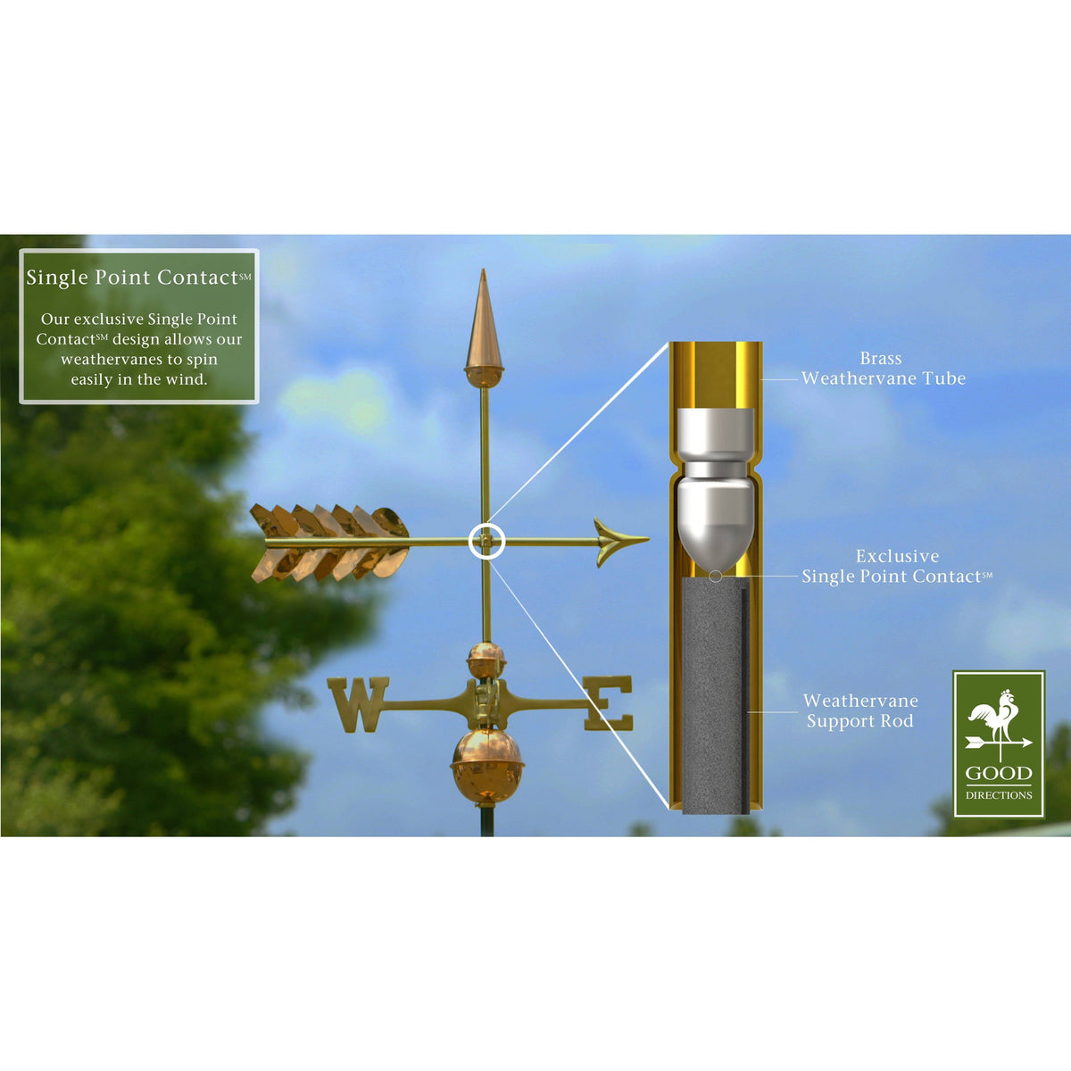 Polished Copper Weathervane P5247