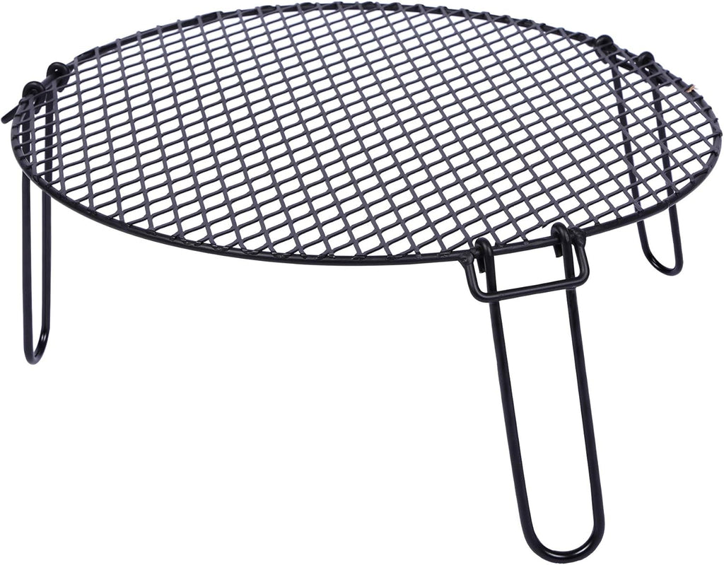 Folding Campfire Grill Steel Grate V916677