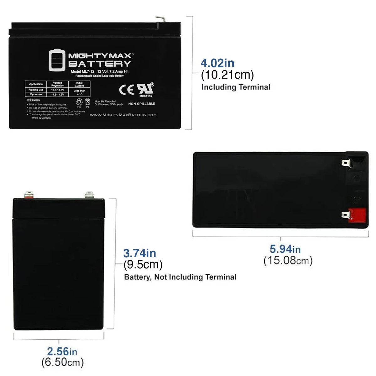 12V 7.2AH SLA Replacement + 12V Charger X202595