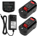 3500mAh HPB18 Replacement for Black and Decker 18 Volt Battery Ni-CD Pack of 2 R296755