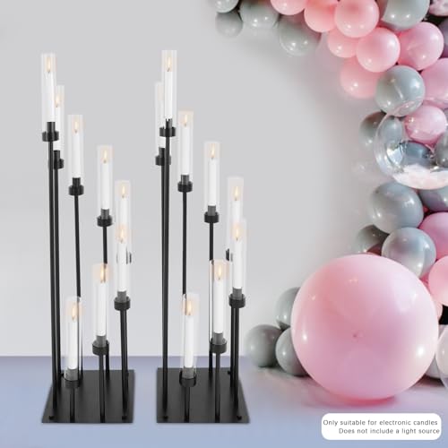 2 Pack Black 8 Arms Floor Candelabra V359246