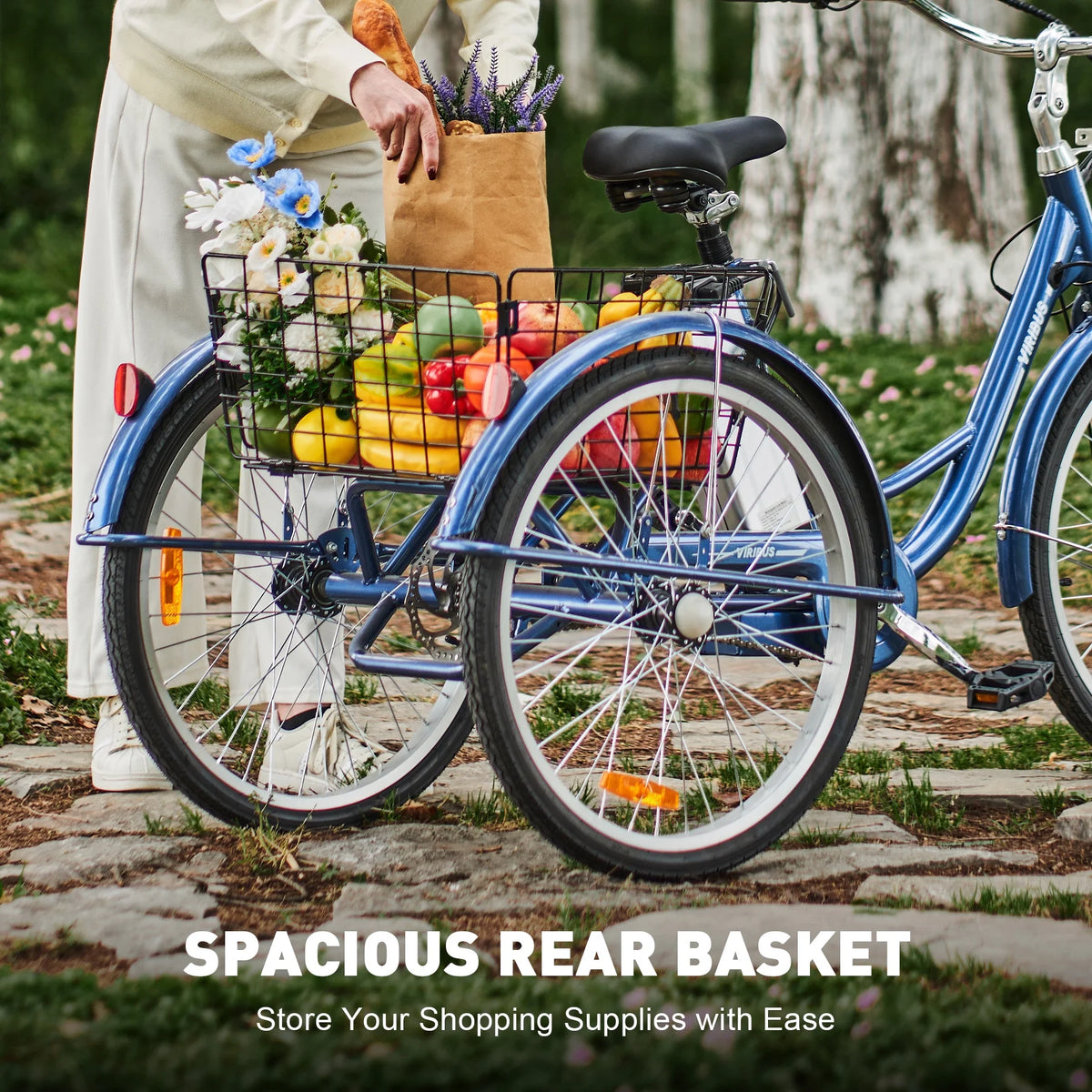 26" 350W Electric Tricycle with Basket A5616