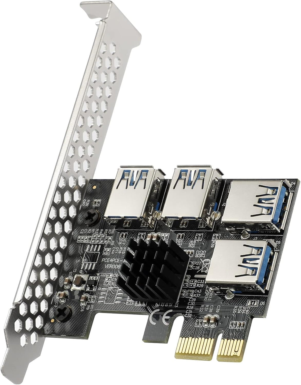 Black PCIe Riser Card 6-Pieces D335