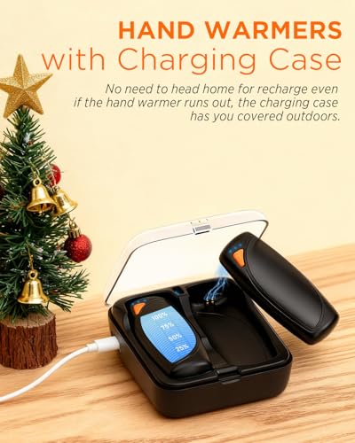 Rechargeable Hand Warmers with Charge Case, 2 Packs 14,000mAh P612414