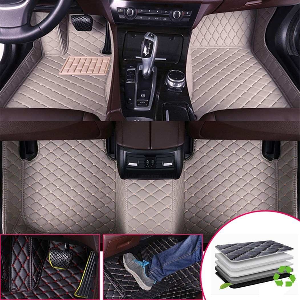 Black Beige Custom Car Floor Mats for Honda Civic U886