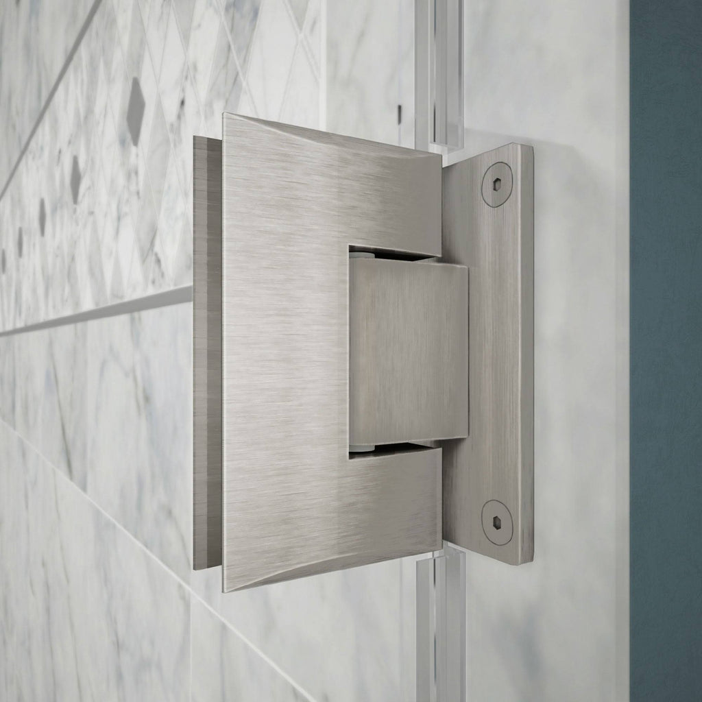 Frameless Hinged Shower Door, Clear Glass, Oil Rubbed Bronze O34761
