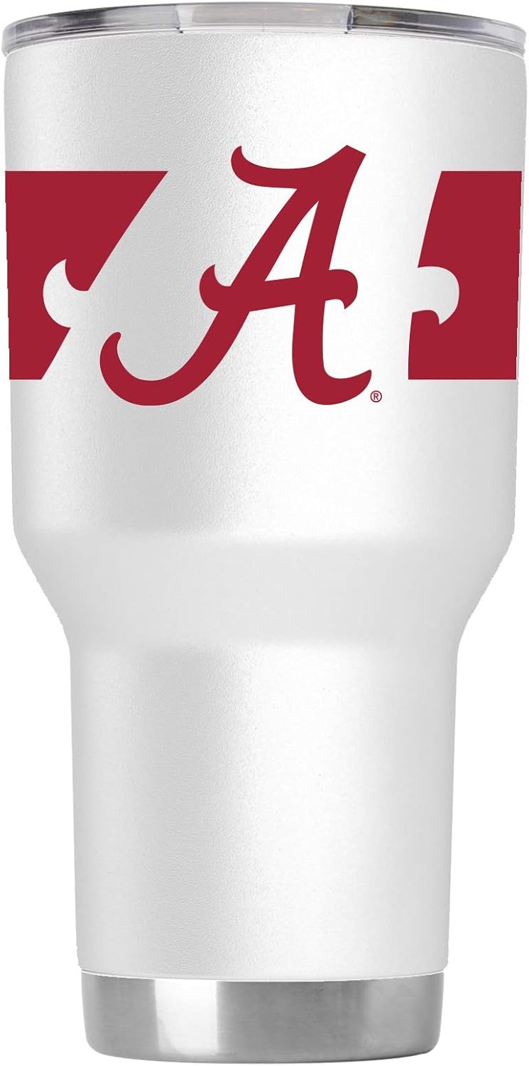 30oz White Stainless Steel Double-walled Vacuum-insulated Tumbler X470