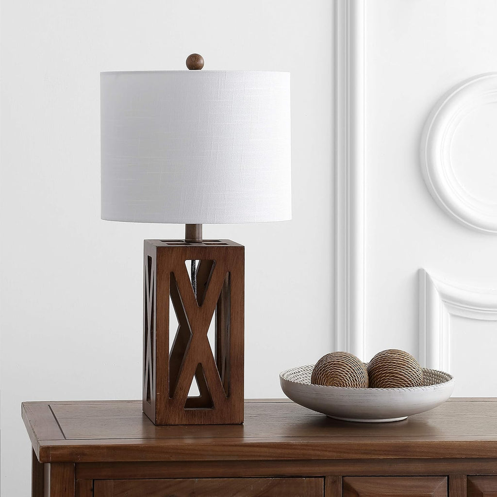 Brown Wood LED Lamp Q373167