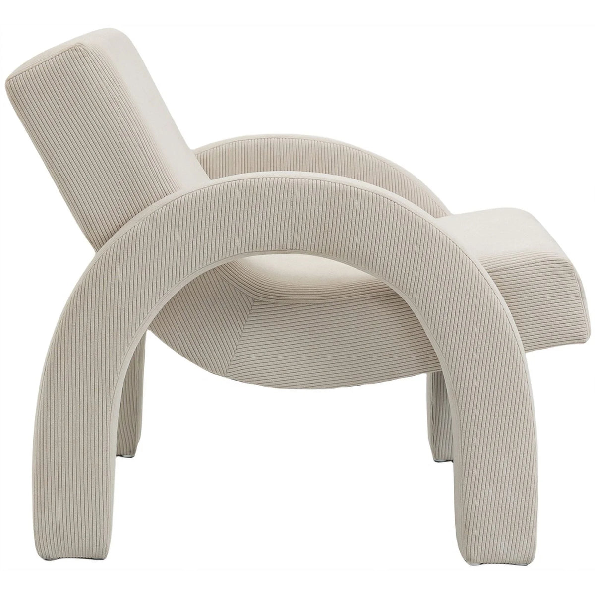 Cream Corduroy Accent Chair Z414