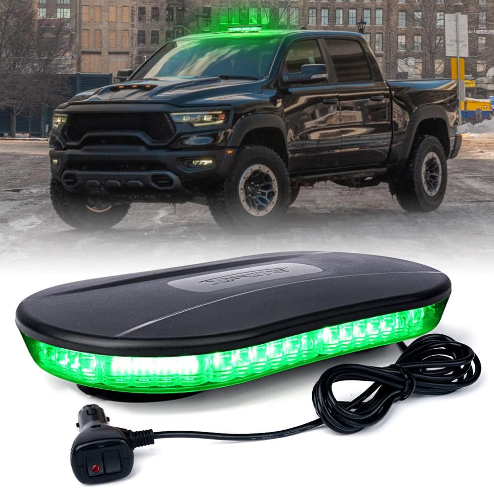 White & Amber COB LED Rooftop Strobe Light Bar with Magnetic Base L28118