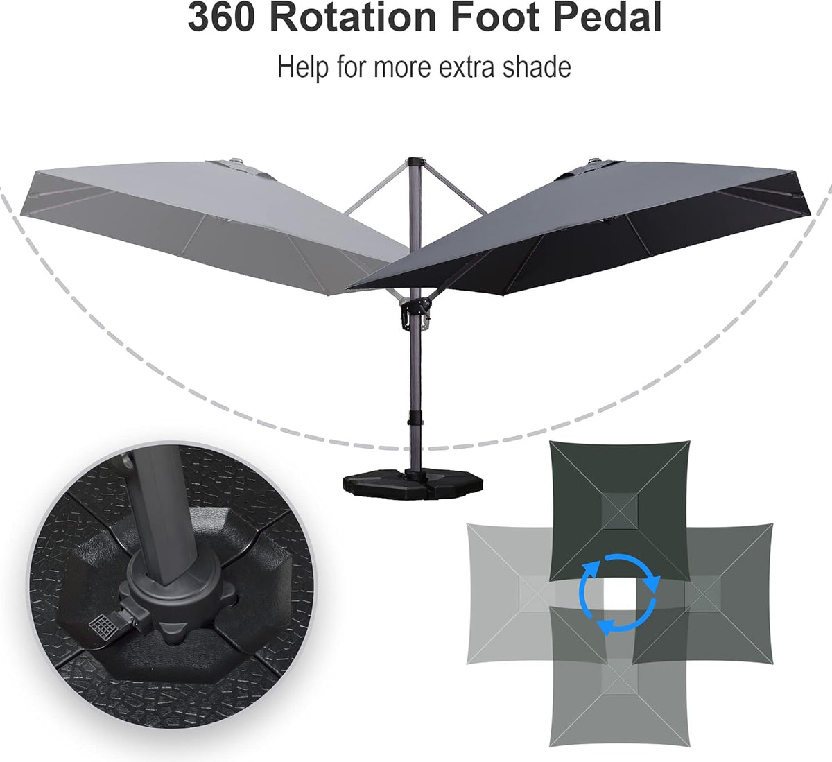 10 FT Square Cantilever Patio Umbrella X60431