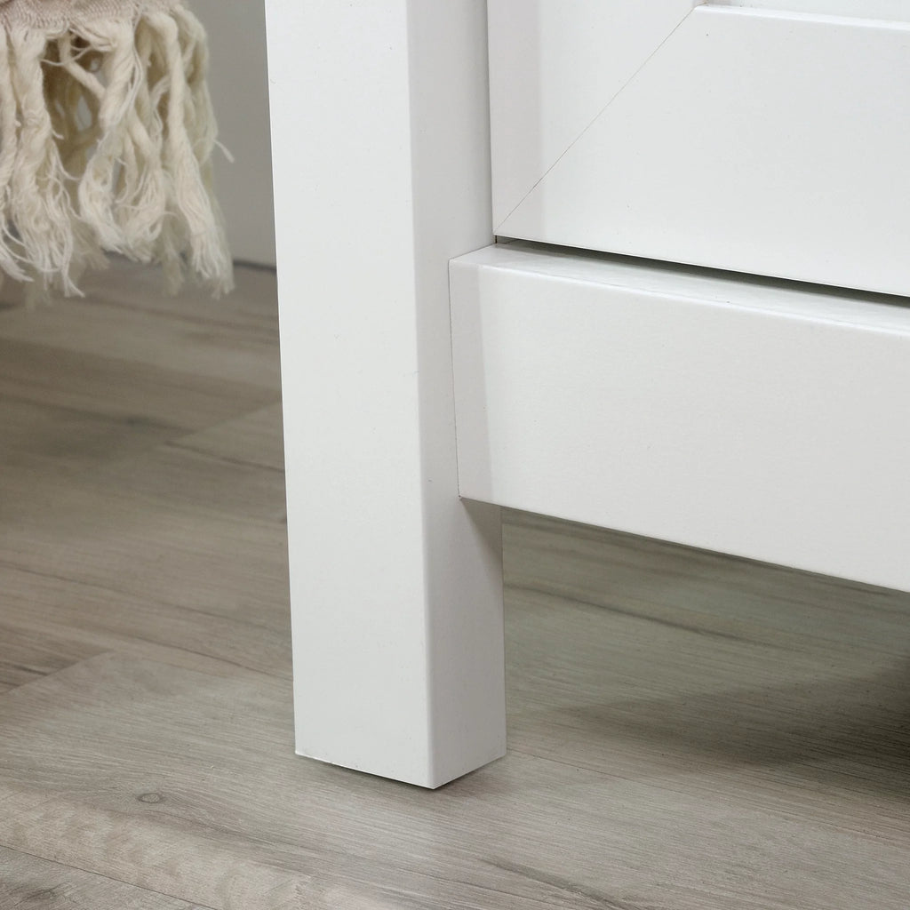 Soft White Storage Console TV Stand C257