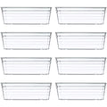 Set of 8 Clear Plastic Drawer Organizer Tray U237