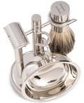 Chrome Safety Razor & Brush Set U48647